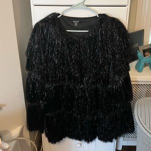 NastyGal sparkly shag jacket. Loved it! Nothing to wear it to now. Bought for140